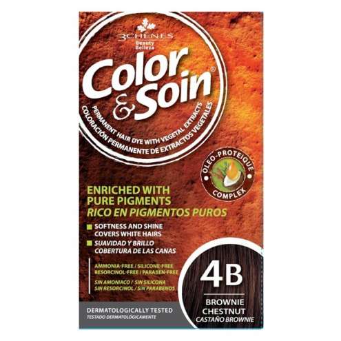 Color & Soin barva a péče 4B kaštanově hnědá 135 ml